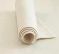 Feutre de laine industriel blanc 100% naturel SAE F1, modèle isolant thermique, absorbant l'humidité, écologique, antistatique, poids moyen