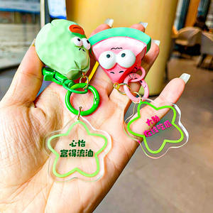 سلسلة مفاتيح بنمط نحت الخشب والفواكه والخضروات قلادة حلقة مفاتيح سيارة لطيفة حقيبة زوجين قلادة هدية حامل المفاتيح - Product Image 4