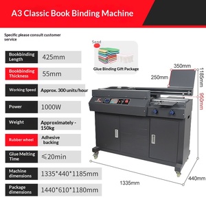 Machine à relier automatique sans fil à colle thermofusible BYON H-A3 - Grande capacité pour le bureau, la photo, la <span class=keywords><strong>reliure</strong></span> de livres <span class=keywords><strong>et</strong></span> de thèses - Product Image 5
