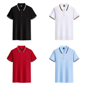 <span class=keywords><strong>T</strong></span>-<span class=keywords><strong>shirt</strong></span> de golf formel pour homme, é<span class=keywords><strong>t</strong></span>é, éco-responsable, logo personnalisé brodé ou imprimé, respirant, manches courtes, couleurs assorties, tricot uni - Product Image 3