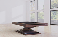 8ft Massivholz-Billardtisch mit Schieferplatte – 9-Ball-Tisch für Zuhause und Gewerbe, Indoor-Turnier-Qualität, langlebig, anpassbar