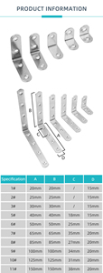 Đồ Nội Thất Phần Cứng L Hình Dạng Thép Góc Phẳng Khung Sắt Kim Loại Tủ Khung Góc Khung Fastener Thép Góc Phẳng Khung - Product Image 6