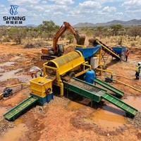 Centrale de lavage d'or mobile portable 50 TPH avec concentrateur d'or à récupération de 95 % pour l'exploitation minière en Amérique du Sud, certifiée CE
