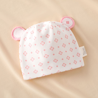 Gorro de Bebé de 0 a 6 Meses, Gorro de Verano de Doble Capa con Diseño de Dibujos Animados para Recién Nacidos, Unisex, de Spandex/Algodón, Suave y Antibacteriano