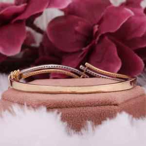 Moissanite Minimalist <b>Bangle</b> <b>Bracelet</b> 14K Gold Plated Elegant Chain Link Style Everyday Wear Jewelry Mothers Day Gift for Women - Product Image 4