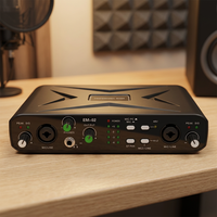 Carte son Rayco New 2 2 USB, préamplificateur micro, interface audio, alimentation fantôme 48V, surveillance en temps réel pour enregistrement en studio