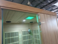 Sauna Hemlock para 2 Personas, Sauna Interior con Panel de Carbono Infrarrojo, Spa para el Hogar