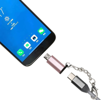 OEM, llavero personalizado, Metal, tipo C, USB 3,1 a V8, adaptador Micro USB, convertidor USB C