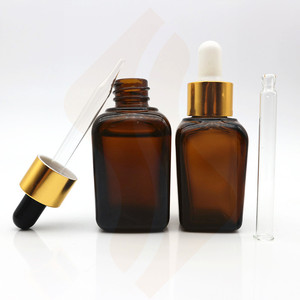 Wholesale <strong>Empty</strong> Glass Amber Brown Square Dropper Glass <strong>Bottles</strong> for Perfume Hair Oil Essential Oil10ml 20ml 30ml 50ml 100ml - Product Image 4