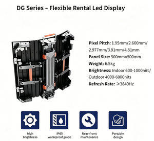Foldable Curved LED Display P2.976 DG Series Bendable LED Screen for Stage Event Rental - Product Image 2