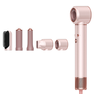 Ensemble de coiffure 5-en-1 tout-en-un haute puissance, sèche-cheveux 3 vitesses, boucleur, brosse à air chaud, outil de coiffage portable en ABS - Product Image 1