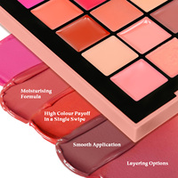 Palette de gloss à lèvres à marque privée avec miroir et pinceau, ensemble de baumes à lèvres teintés hydratants pour les fournisseurs de produits de beauté