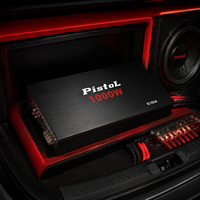 Amplificateur de voiture 4 canaux PISTOL E1004 1200W Classe AB 100W x 4 RMS 4 Ohms Stéréo pleine gamme Pontable