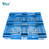 Palette en plastique renforcée en HDPE 1000*1200 avec grille, entrée 4 voies, pour chariots élévateurs et rayonnages logistiques