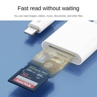 Adaptador OTG 2 en 1, Lector de Tarjetas USB SD/TF para MacBook Pro, Computadora Portátil, Cámara, Teléfonos Móviles, Conexión Plug-and-Play sin Necesidad de Instalación