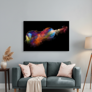 Abstract Violin Canvas Print: Elegant Tempered Glass Music Lover Gift,<b>WRAPPED</b> CANVAS - Product Image 3