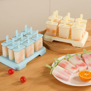 Ice Cream Mold Set 6 Popsicle Molds Plastic Food Grade Freezer Safe Dishwasher Safe For Homemade Ice Pops - Product Image 4