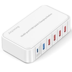 Station <span class=keywords><strong>de</strong></span> charge rapide USB multiport 86W Hub 6 ports 20W PD USB C Bloc <span class=keywords><strong>de</strong></span> charge pour iPhone <span class=keywords><strong>iPad</strong></span> Tablet PC Samsung - Product Image 6