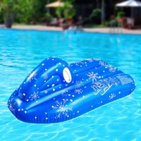 Lit flottant gonflable portable avec design bateau à moteur, en PVC écologique, jouet de bain et de jeu pour enfants