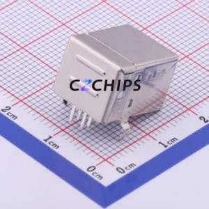 USB-B10-BRW USB Connector Bent Lead Through Hole Connector Type-B USB 2.0 Female Right Angle Insert - Product Image 2