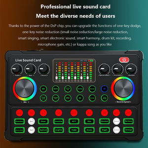 Tarjeta de sonido inalámbrica <span class=keywords><strong>M3</strong></span> para Youtuber Live KTV con luz de respiración RGB Pantalla LED DSP Soporte de ruido inteligente Micrófono de 48V - Product Image 4