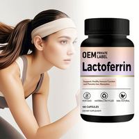 Capsules de Lactoferrine de Qualité Alimentaire à Prix de Gros, OEM, Suppléments de Colostrum Bovin