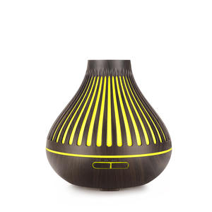 Wood Grain Aroma Diffuser 300Ml Ultrasonic <b>Humidifier</b> With Led Light For Home Use - Product Image 5