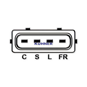 Alternatore compatibile con MITSUBISHI LANCER VI 1.3 12V (CK1A) Benzina (KW: 55, CV: 75) dal 12-1995 al 08-2003 KUHNER 401531RI - Product Image 3