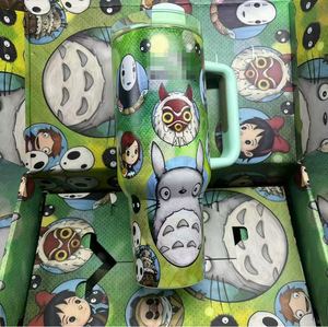 Gobelet isotherme STAN* co-marqué 40oz, motif dessin animé classique <span class=keywords><strong>Totoro</strong></span>, double paroi, anti-fuite, sous vide, avec boîte cadeau pour le camping - Product Image 2