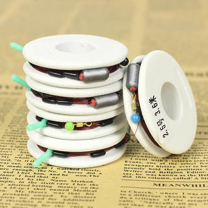 Juego de línea de pesca preensamblada, monofilamento de alta resistencia, carrete pequeño blanco, cable de pesca rápido para aparejos de pesca de gran tamaño - Product Image 1