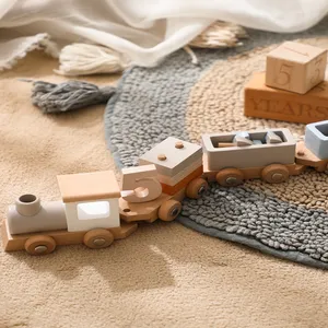 Хит продаж, детский деревянный игрушечный поезд на день рождения