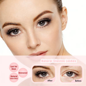 Échantillon gratuit Kit de cils en grappe effet œil de chat Marque privée Cils en grappe effet œil de chat DIY 300d Cils en grappe moelleux effet œil de chat - Product Image 1