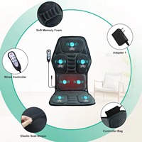 Coussin de siège de massage complet du corps avec fonction chauffante Coussin de fauteuil de massage par vibration pour la maison, le bureau et la voiture pour hommes et femmes