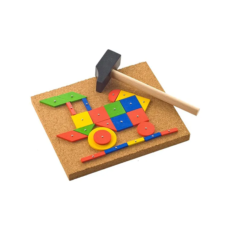 Wooden child toys Tap & Tack Cork Educational Toys wooden Montessori puzzle Montessori toys for 1 year toddlers wooden puzzlel