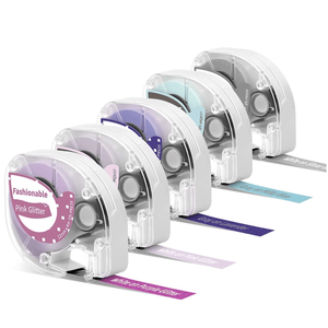 Etiquetas para Máquina de Etiquetas Phomemo P12/P12PRO, 12 mm x 4 m, Cintas de Recambio de Plástico de Colores Modernos, Repuesto para <span class=keywords><strong>DYMO</strong></span> LetraTag - Product Image 1