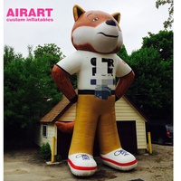 Renard gonflable en PVC pour extérieur, mascotte gonflable pour la publicité et la décoration