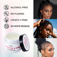 Gel Coiffant Personnalisé à Base d'Eau, Fixation Extra Forte Longue Durée, Anti-Frisottis, Sans Résidus, pour Tresses, Twists et Locs