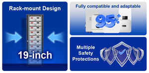 Литий-ионный аккумулятор 51.2В для монтажа в стойку, 314Ач, корпус LiFePO4 с BMS, 16кВтч, для систем накопления энергии (ESS) - Product Image 4