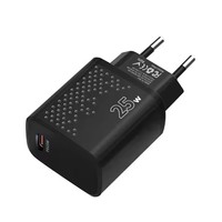 Cargador de pared PD de 25W, bloque de viaje de carga rápida, adaptador de cargador de enchufe de EE. UU. UE para Huawei Xiaomi