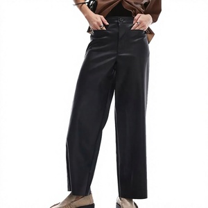ELYSIAN INDUSTRIES <b>Men</b> <b>Leather</b> <b>Pants</b> Casual Straight Fit Mid Waist Eco-friendly Midweight Winter Zipper Fly Wholesale - Product Image 1