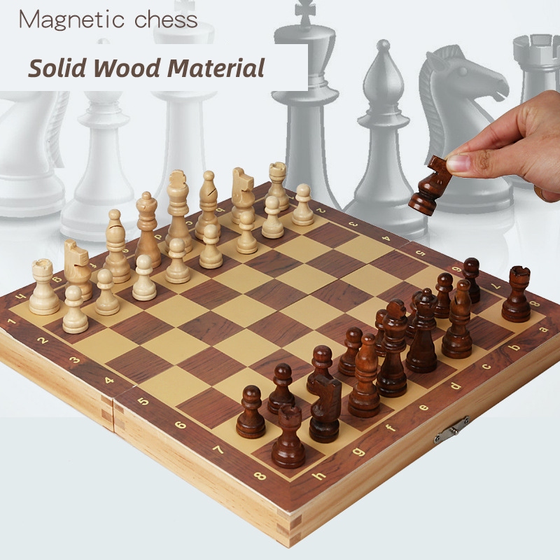 Магнитные высококачественные деревянные шахматные наборы, складная шахматная доска, оптовая продажа, китайские традиционные домашние шахматы для взрослых, детские игры