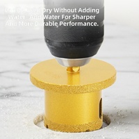 Outil diamanté Magic Diamond Tool Model, scie cloche diamantée brasée sous vide à double couche, ouvre-trou pour vasques, marbre, quartz et roche