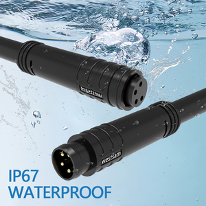 Haute qualité M8 A Code <span class=keywords><strong>4</strong></span> broches mâle femelle encliquetage rapide dans le connecteur de câble électrique étanche IP67 pour l'automatisation industrielle - Product Image 6