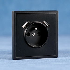 Châu Âu Pháp 2P + t cắm với USB ổ cắm 250V 16A USB ổ cắm điện ổ cắm với Đôi Loại một cổng USB - Product Image 6