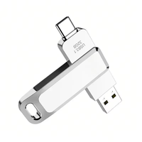 Flash Drive Portabel Metal 256GB Tipe-C Dual-Interface USB 3.1 Kecepatan Tinggi 10Gbps OTG dengan Garansi 2 Tahun