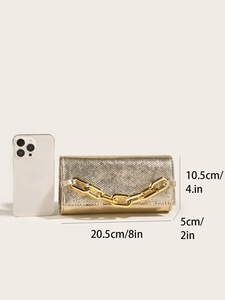 Vente chaude en usine de pochettes dorées pour femmes avec chaîne en acrylique sacs à main et sacs à main pour femmes portefeuilles - Product Image 4