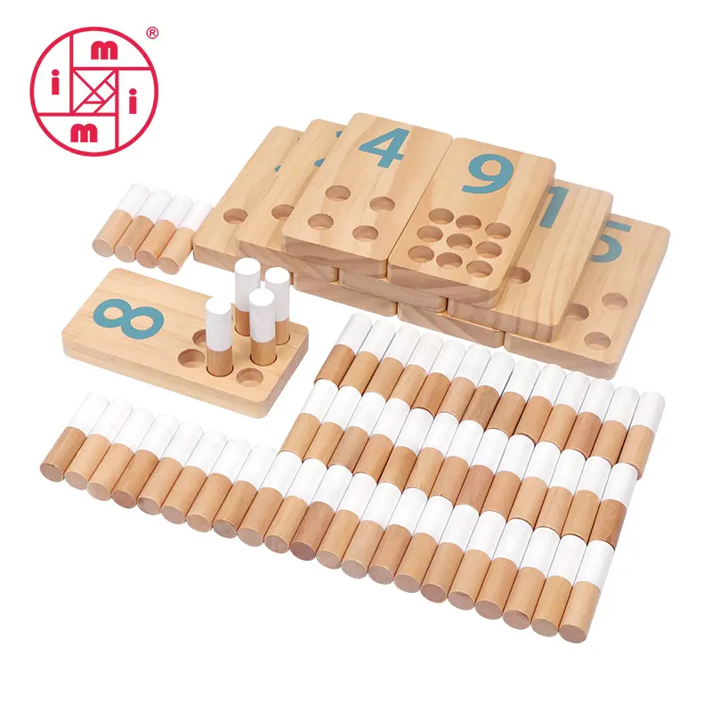 Wooden Montessori Counting Toy Preschool Toy Education Puzzle Math Peg board For Boys Girls