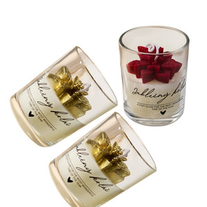 Christmas Themed Flower Shaped Scented Cup <b>Candle</b> Home Decor Long Lasting Fragrance Holiday Party Gift - Product Image 4