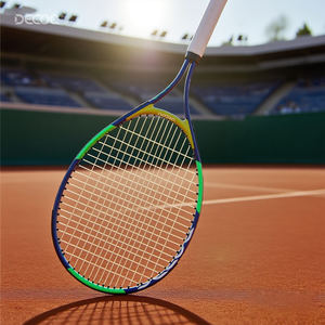 DECOQ <span class=keywords><strong>Raquette</strong></span> de tennis fendue en aluminium avec logo personnalisé d'usine de 27 pouces avec poignée en nylon professionnelle pour l'entraînement - Product Image 2