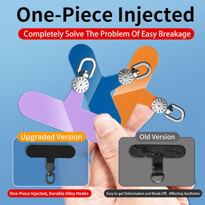 Có thể tháo rời Trong Suốt TPU điện thoại thông minh trường hợp xoay Charm Tether Tab điện thoại di động dây buộc vá dây đeo Clip điện thoại di động trường hợp - Product Image 6